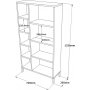 Home-Bcherregal - Braun/Grau