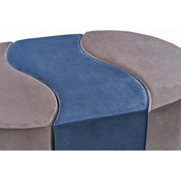 Alya Hocker - Nerz/Blau Alya Hocker - Nerz/Blau