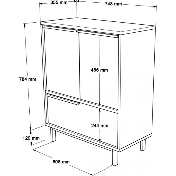 Ocean Schuhschrank - Walnuss Ocean Schuhschrank - Walnuss