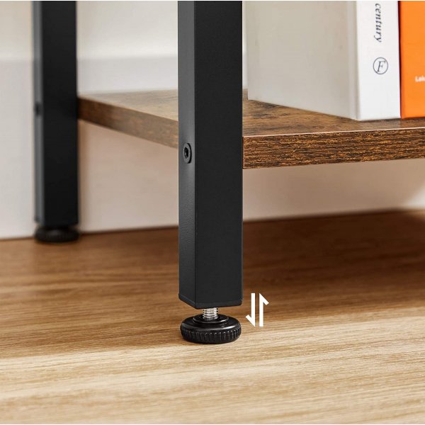 Petter Bcherregal 40 x 187,5 cm - Braun/Schwarz