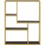 Seaford Wandregal 91 cm - Schwarz/Gold