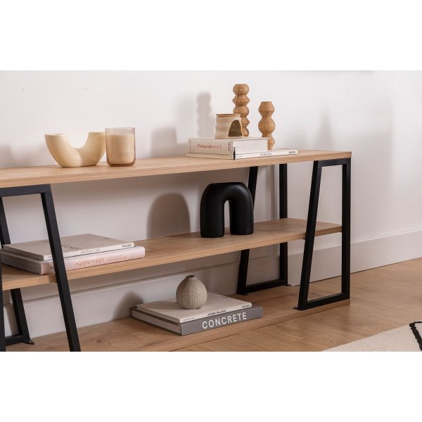 Lissa TV-Stnder 160 cm - Saphireiche/Schwarz