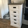 Kundenbild Malou Hochkommode mit Stauraum - Weiß / Braun grau