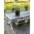 Oxford-Speisegruppe im Freien; grau/wei Tisch 220 cm inkl. 6 Lincoln Stapelsthle grn/beige