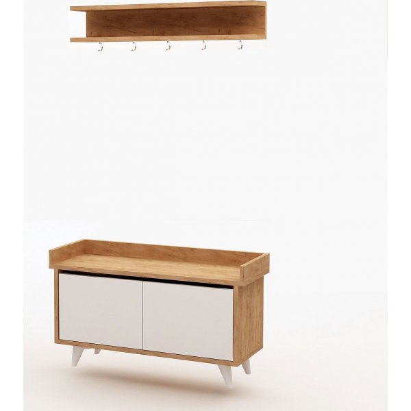 Arasso Flurmöbel - Eiche/weiß Arasso Flurmöbel - Eiche/weiß