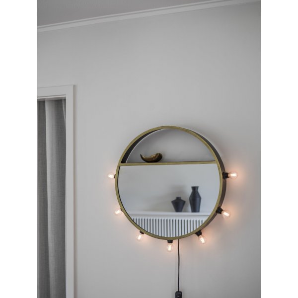 Bea Spiegellampe - Schwarz/Gold - 60 cm Bea Spiegellampe - Schwarz/Gold - 60 cm