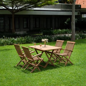 Saltö Outdoor Dining Group Esstisch 120x70 cm mit 4 Saltö Rahmenstühlen - Teak Saltö Outdoor Dining Group Esstisch 120x70 cm mit 4 Saltö Rahmenstühlen - Teak
