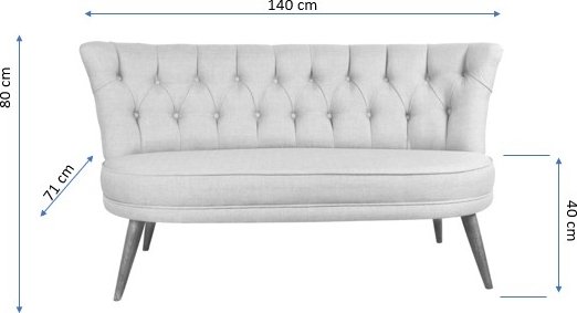 Richland 2-Sitzer-Sofa - Creme Richland 2-Sitzer-Sofa - Creme