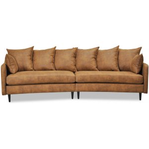 Gotland 4-Sitzer-geschwingenes Sofa 301 cm - Cognac ko-Leder