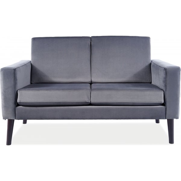 Darla 2-Sitzer-Sofa - Grauer Samt