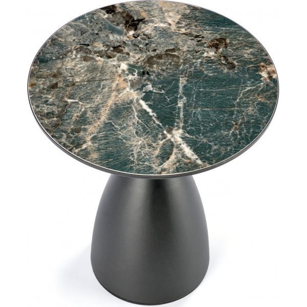 Morena Couchtisch Ø50 cm - Grüner Marmor/Schwarz/Gold Morena Couchtisch Ø50 cm - Grüner Marmor/Schwarz/Gold
