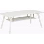 Louise ovaler Couchtisch mit Ablage - Wei