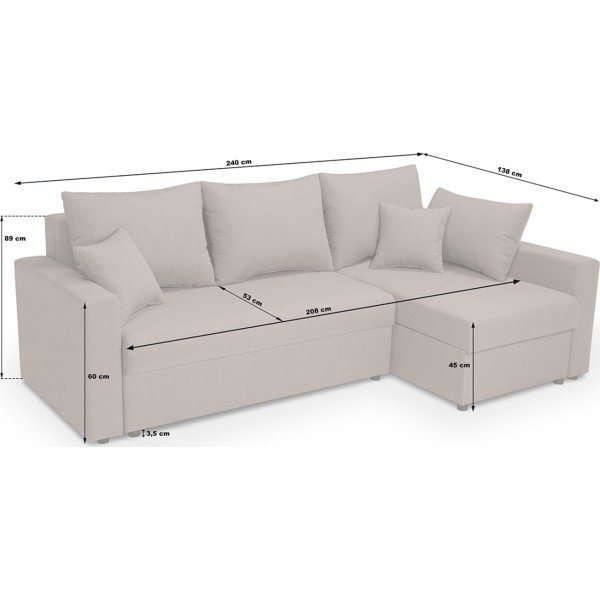 Zemek Schlafsofa - Grau Zemek Schlafsofa - Grau