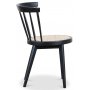Sprossenstuhl Orbit - schwarz mit Rattan