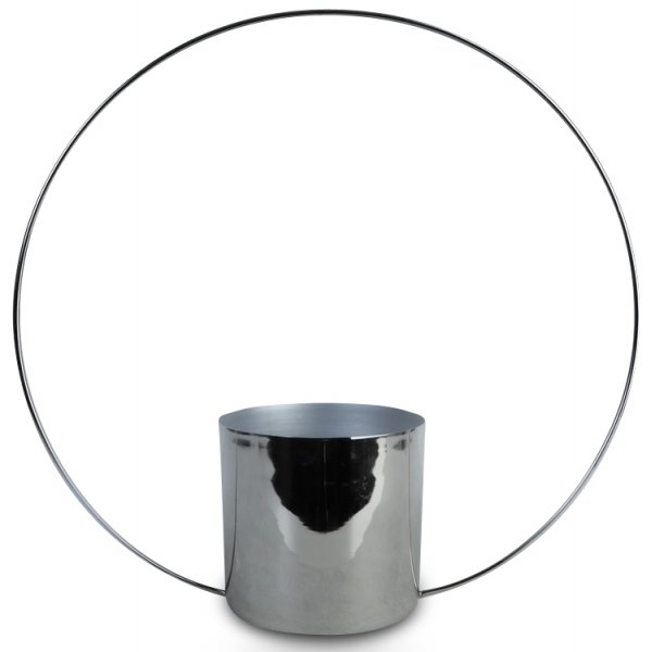 Topf Bogen H25 cm - Chrom