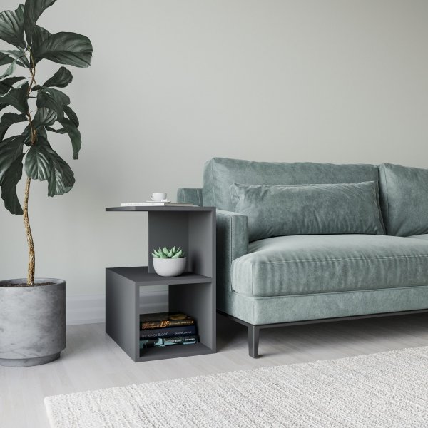 Larmon Beistelltisch 59,6 x 35,6 cm - Anthrazit