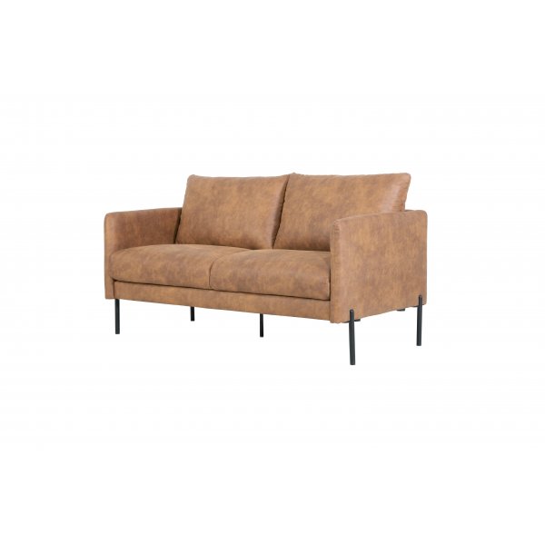Kingsley 2,5-Sitzer Sofa - Cognac (ko-Leder) + Textilreinigung fr Mbel