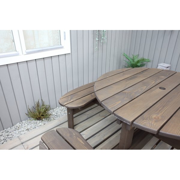 Ronda-Mbelgruppe - Gartenbank & Tisch in einem - Braun