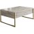 Lux Couchtisch 90 x 60 cm - Travertin/Gold