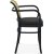 Nr. 811 Gestellstuhl mit Rattanlehne - Optionale Farbe des Gestells und der Polsterung