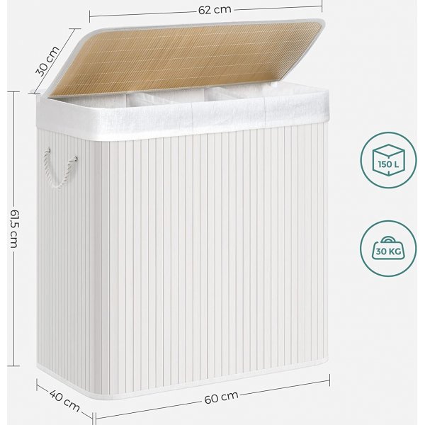 Carolin Wäschekorb 150 l - Weiß Carolin Wäschekorb 150 l - Weiß