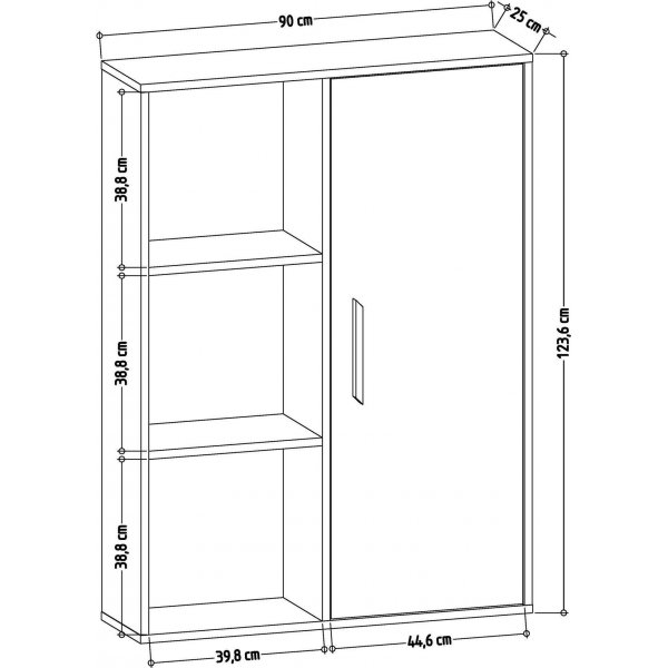 Bcherregal Patrick - Eiche