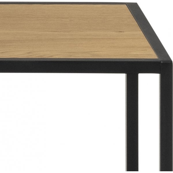 Seaford Bcherregal 135x150 cm - Eiche/schwarz