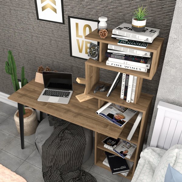 Verna Schreibtisch 133 x 55 cm - Nussbaum Verna Schreibtisch 133 x 55 cm - Nussbaum