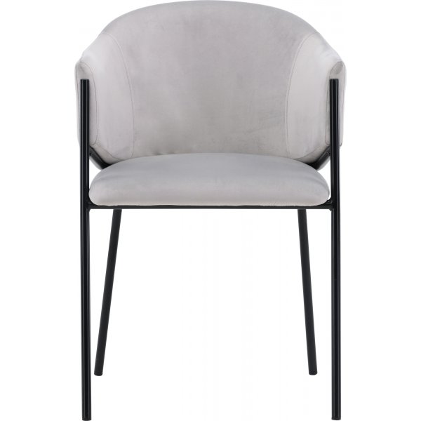 Evelina Esszimmerstuhl - Grauer Samt Evelina Esszimmerstuhl - Grauer Samt