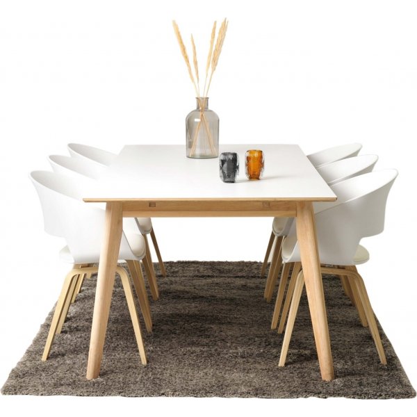 Esszimmerstuhl Vegas - Weiß/weiß geölte Eiche Esszimmerstuhl Vegas - Weiß/weiß geölte Eiche