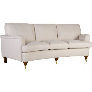 Howard Watford Deluxe geschwungenes 4-Sitzer-Sofa - Sand + Mbelpflegeset fr Textilien