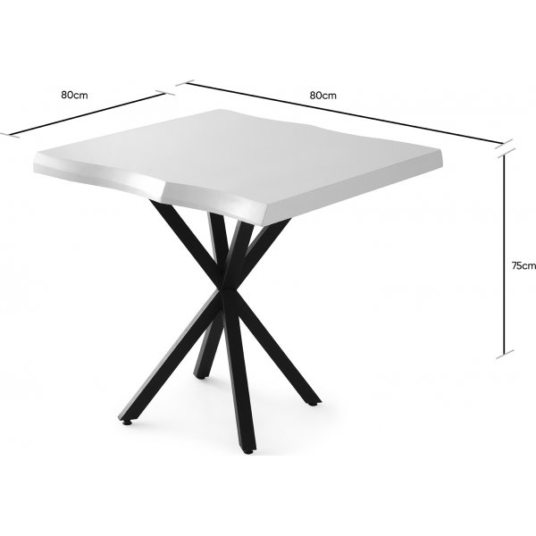 Safira Esstisch 80 cm - Weiß Safira Esstisch 80 cm - Weiß