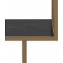 Seaford Bcherregal 77x185 cm - Schwarz/Gold