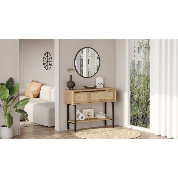 Ocean Flurtisch mit Spiegel - Walnuss/Eiche Ocean Flurtisch mit Spiegel - Walnuss/Eiche