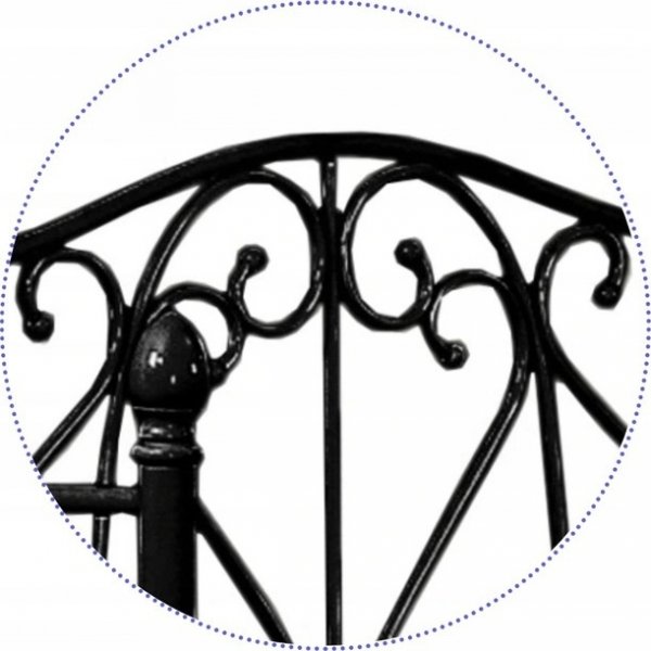 Bahia schwarzer Bettrahmen 90x200 cm Bahia schwarzer Bettrahmen 90x200 cm