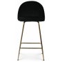 Art Velvet Barhocker - schwarzes Samt/ Messing