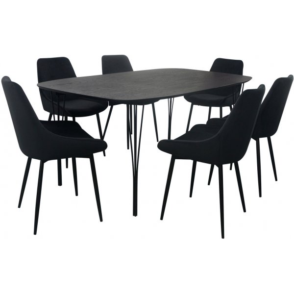 Esstisch Jar 100 cm - Furnier aus schwarzer Eiche Esstisch Jar 100 cm - Furnier aus schwarzer Eiche