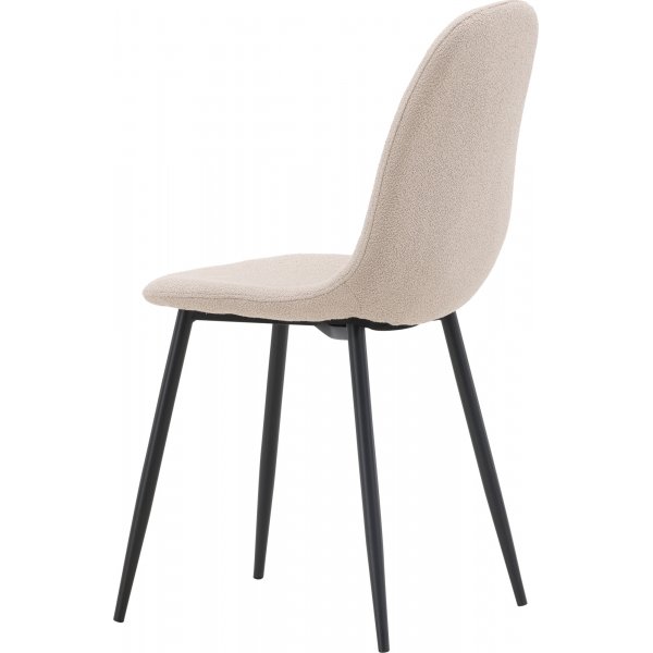 Bridge-Esszimmerstuhl - Beigefarbenes Boucl
