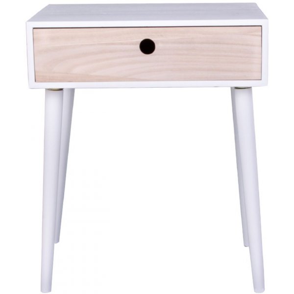 Parma Nachttisch - Wei/Natur