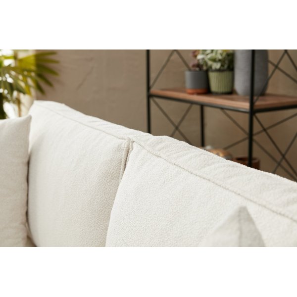 Berlin 2-Sitzer-Sofa - Cremewei/Schwarz