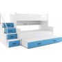 Max Etagenbett mit Zustellbett 120 x 200 cm - Beliebige Farbe