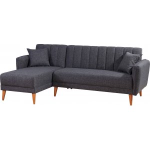 Aqua-Schlafsofa links - Dunkelgrau