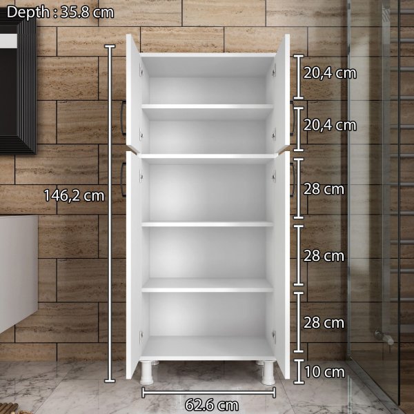 Mexi-Schrank 146,2 cm - Weiß Mexi-Schrank 146,2 cm - Weiß