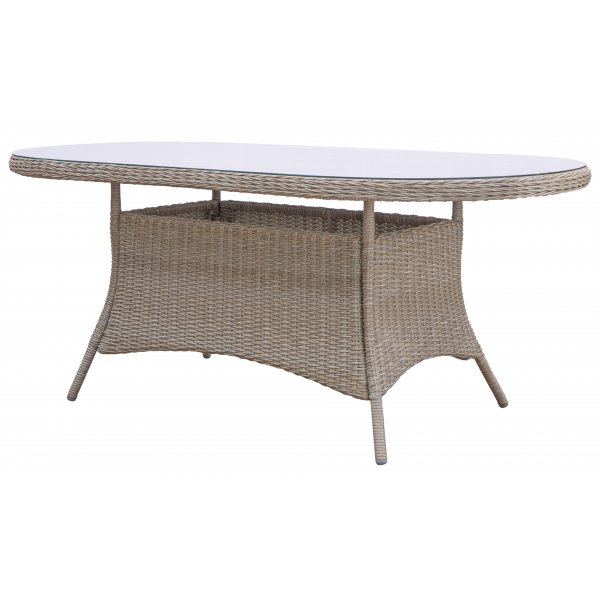 Ovaler Gartentisch Menton - 180x100 | Natur