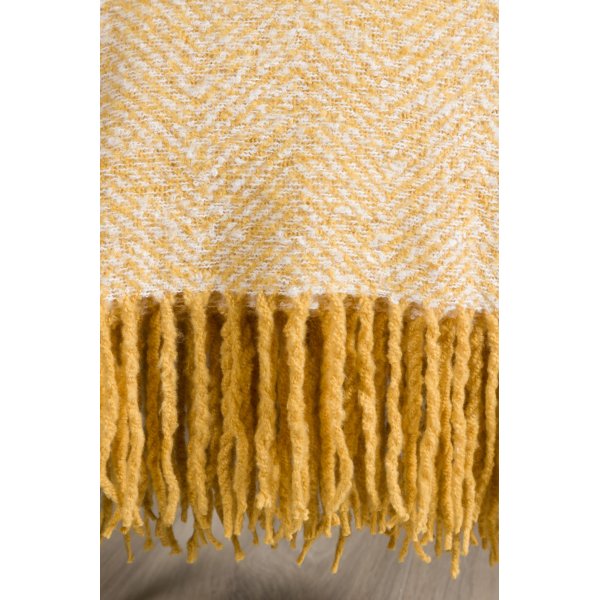 Meliertes Plaid 130x170 cm - Gelb
