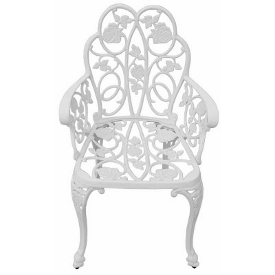 Alfon Caf-Stuhl aus Aluminiumguss - Wei + Fleckentferner fr Mbel