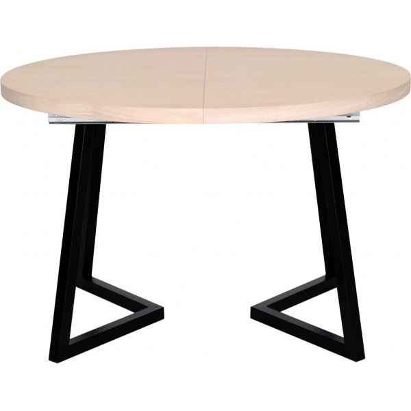 Ra Esstisch 120-200 x 120 cm - Wei pigmentierte Eiche