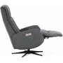 Comfort Luxus Reclinersessel (2 elektrische Motoren) eingebaute Fusttze - Hellgrauer Stoff