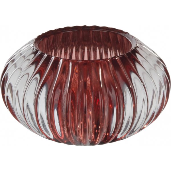 Gem�tliche Kerzenlaterne niedrig - Rot