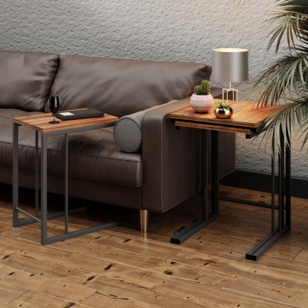 Giga-Tisch 40/42/44x29,5/35/40 cm - Schwarz